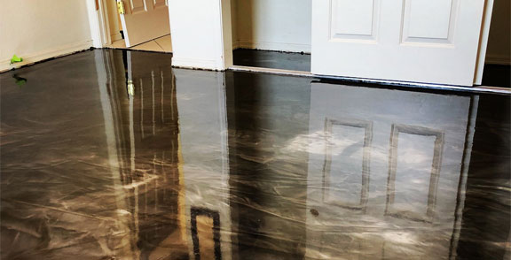metallic epoxy resin floor