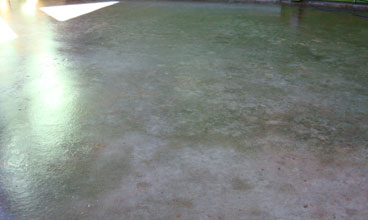 Power Washing Stained Concrete
